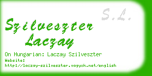 szilveszter laczay business card